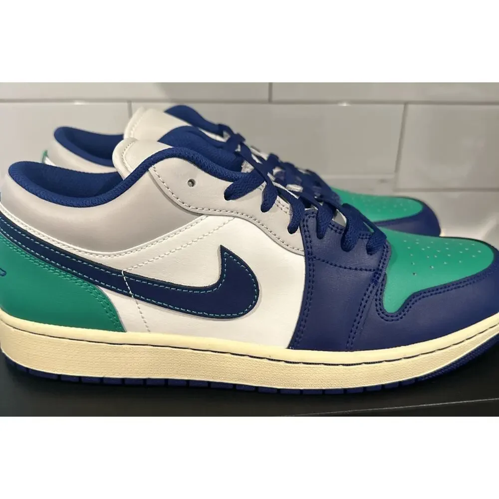 Jordan Air Jordan 1 Low Sail Deep Royal Blue Leather Sneakers Size 12 Men’s